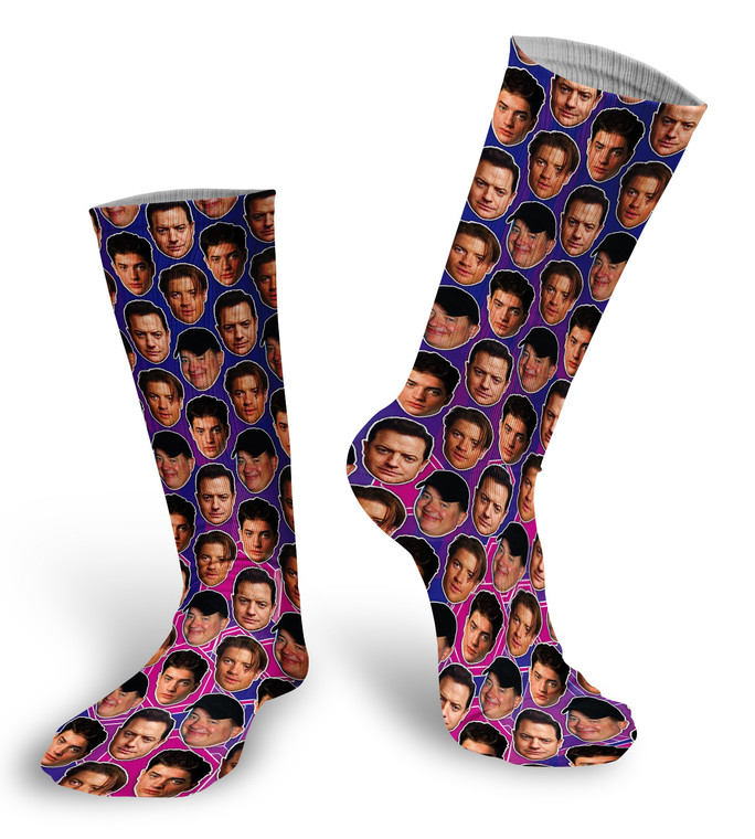 Brendan Fraser Faces Socks