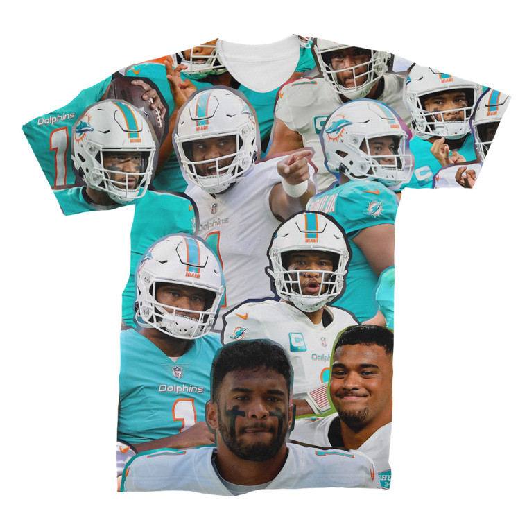 Tua Tagovailoa 3D Collage T-Shirt 