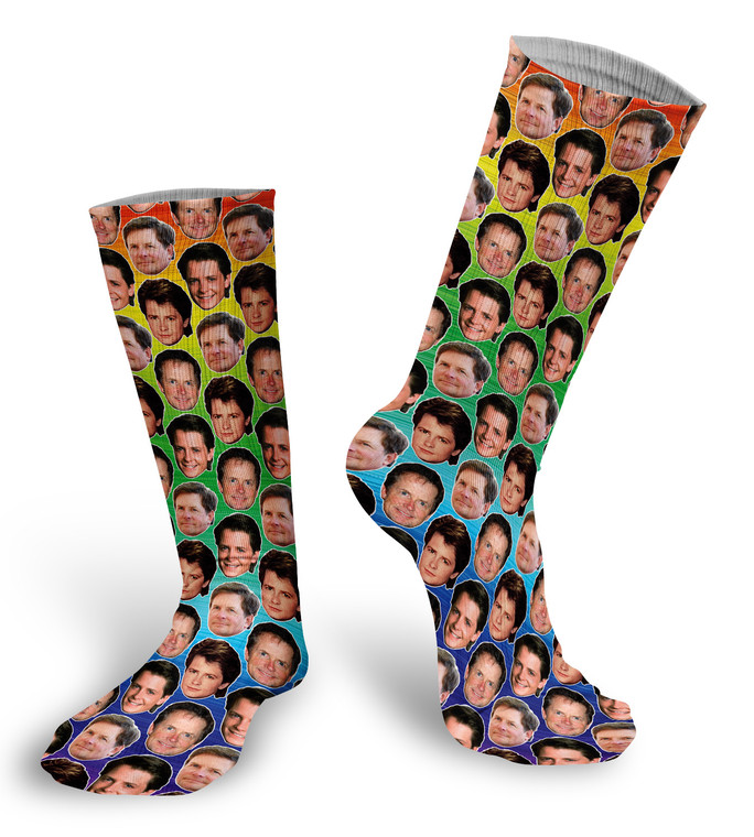 Michael J. Fox Faces Socks 