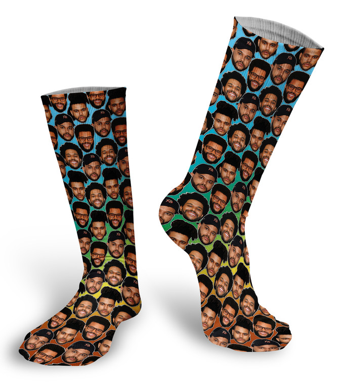 The Weeknd Faces Socks 