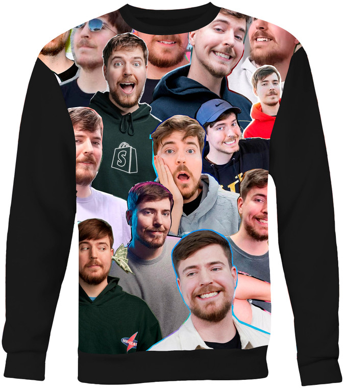 Mr Beast Photo Collage Sweatshirt  