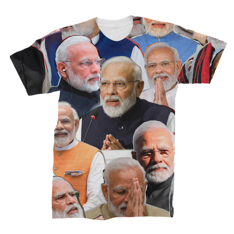 Narendra Modi 3D Collage T-Shirt