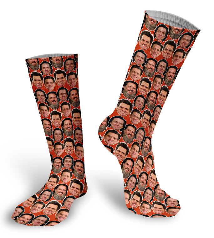 Jim Carrey faces socks