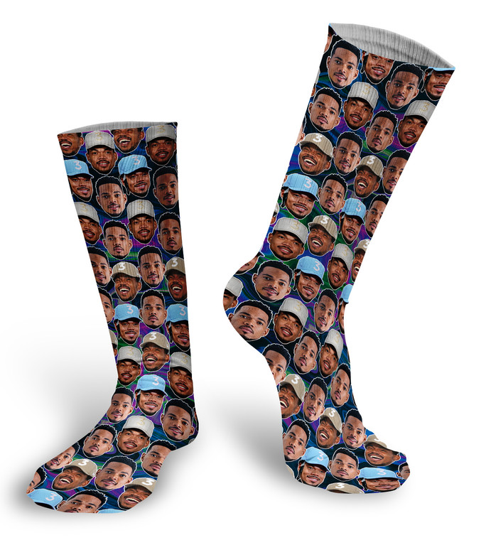 Chance The Rapper faces socks