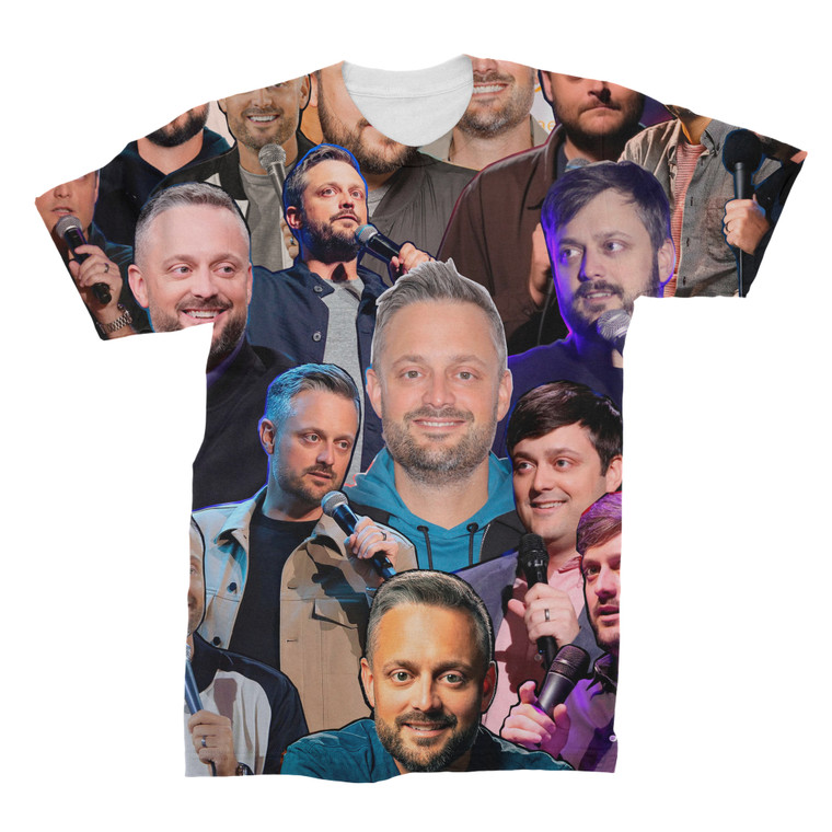 Nate Bargatze 3D Collage T-Shirt 