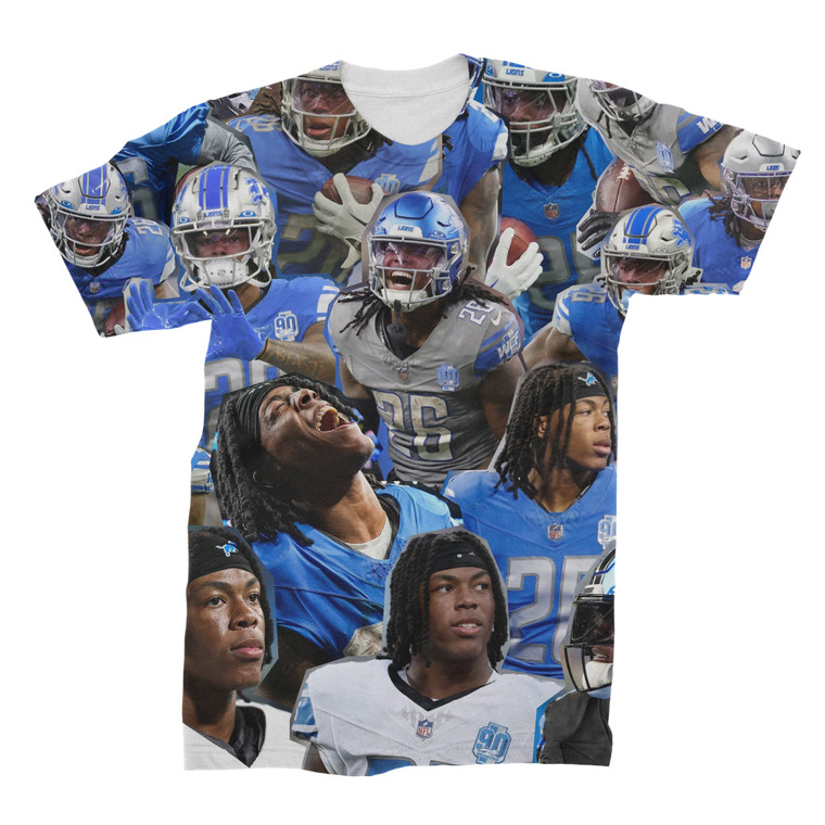 Jahmyr Gibbs 3D Collage Face T-Shirt