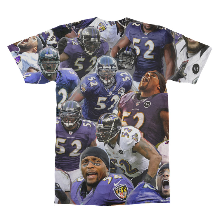 Ray Lewis 3D Collage Face T-Shirt back