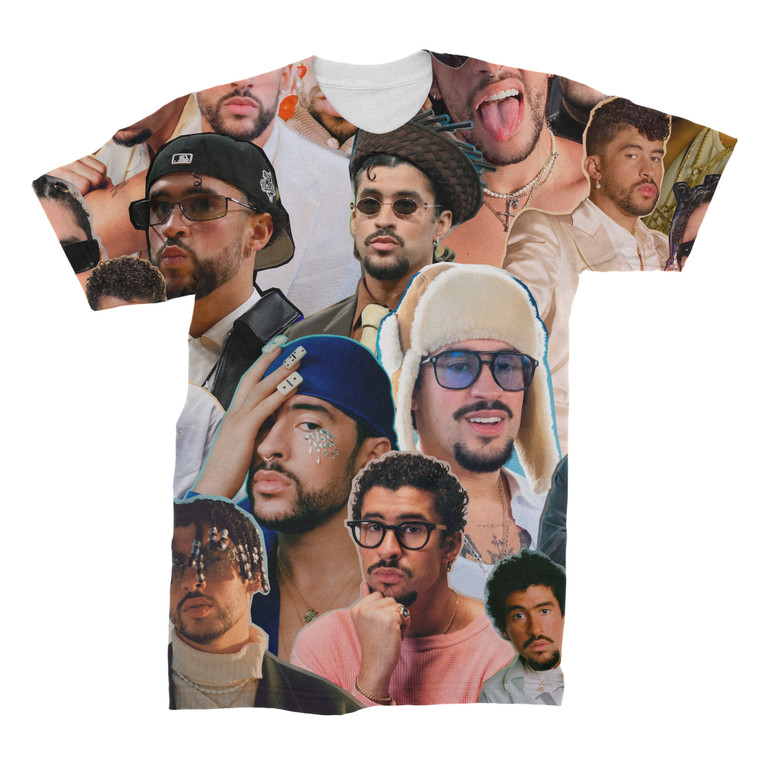 Bad Bunny Collage Face T-Shirt