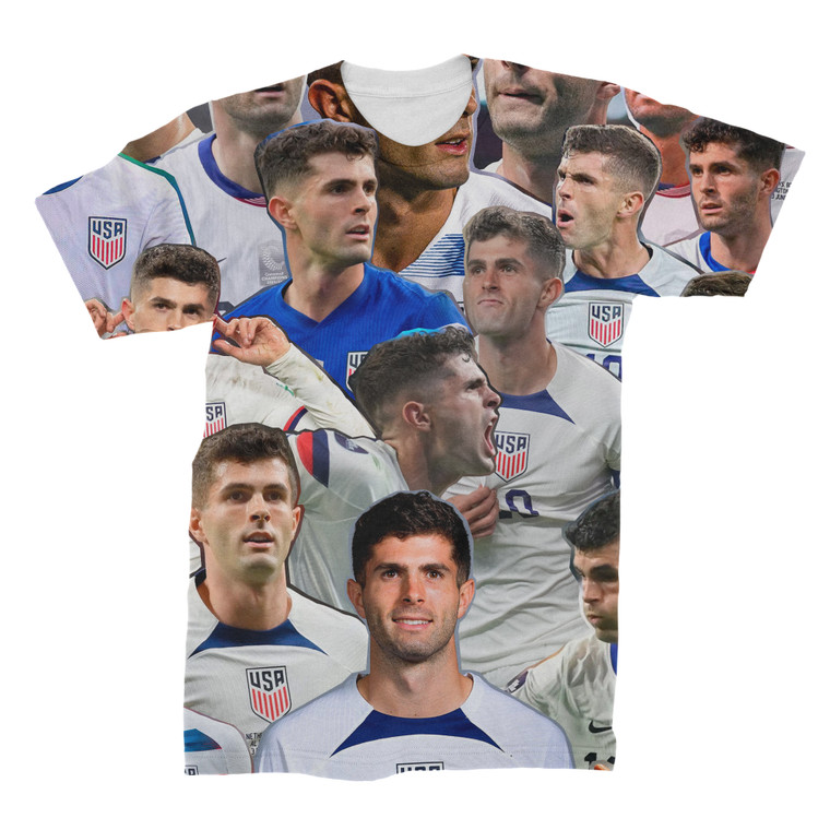 Christian Pulisic Collage Face T-Shirt