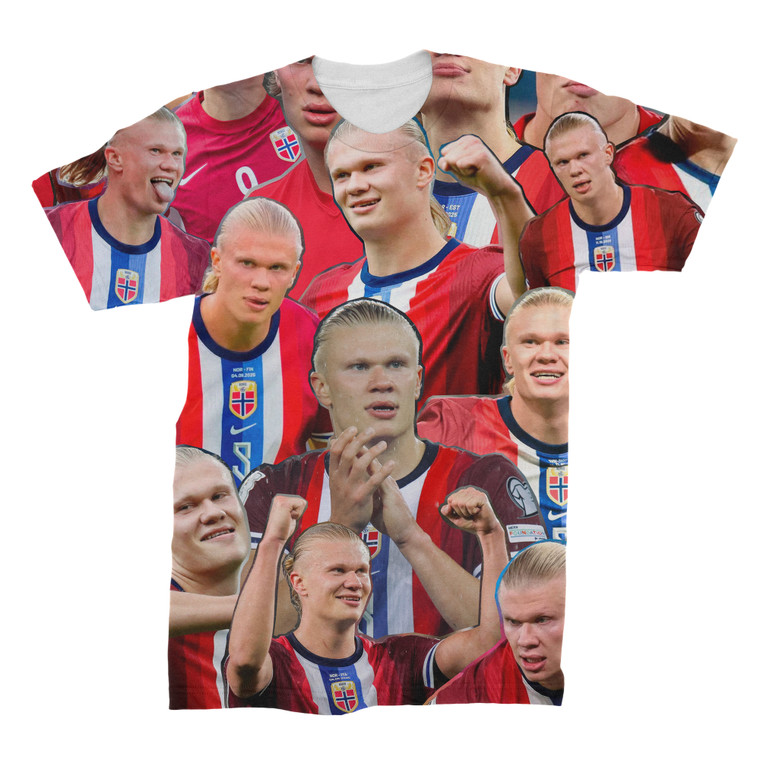Erling Haaland Collage Face T-Shirt