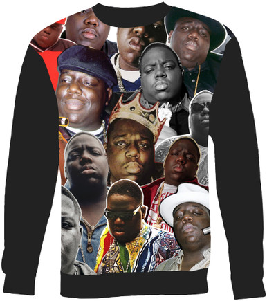 The Notorious B I G Biggie Smalls Photo Collage Sweatshirt the-notorious-b-i-g-biggie-smalls-photo-collage-sweatshirt