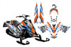 Yamaha FX Nytro Graphics Decal Wrap kit with 144 Tunnels V3001 orange & blue