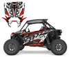 2019 - 2023 RZR 1000 XP, TURBO XP, TURBO S graphics wrap kit design #2515 Red