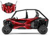 2015-2018 RZR 4XP 900 graphics decal kit design #1300 Red