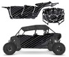 2024 -2025 RZR4 1000XP Black Flag graphic decal kit