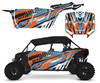 2024 -2025 RZR4 1000XP  Graphics design V3001 orange blue