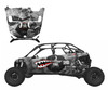 2025-26 Polaris Pro R4, S4 graphic decal wrap kit with Warhawk Shark design