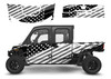 Polaris Ranger Crew 1500XD graphic decal wrap kit Ghost White Flag