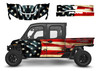 Polaris Ranger Crew 1500XD graphic decal wrap kit with Tattered Flag