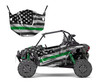 American Flag Thin Green Line for Polaris RZR 1000 xp