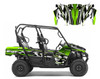 UTV graphics wrap kit for Kawasaki Teryx in neon green