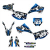 2004 Blue Kawasaki KX 125 graphic kit by allmotorgraphics