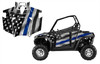 2011-2014 Polaris RZR 800s graphics wrap kit with Thin Blue Line design