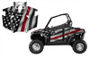 2011-2014 Polaris RZR 800s graphics wrap kit with Thin Red Line design