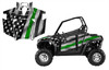 2011-2014 Polaris RZR 800s graphics wrap kit with Thin Green Line design