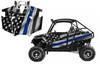 Thin Blue Line UTV wrap graphics for Polaris RZR900xp