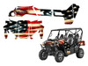 Tattered American Flag UTV wrap graphics kit for Kawasaki Teryx 4