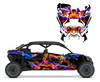 Can am Maverick Max graphic wrap kit with Flaming Zombie and Zombie Girl design