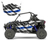 The Thin Blue Line Flag wrap graphics for Polaris RZR 1000 side x side