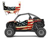 KRX1000 graphics decal kit with Tattred American Flag design