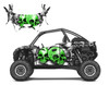 2023 Teryx KRX 1000 Boneyard Green Skulls graphics wrap kit