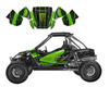 2012 - 2016 Arctic Cat Wildcat 1000X graphics design #3333 green Monster