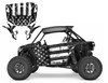 2019 - 22 RZR-1000 Turbo S XP Distressed American Flag #9150