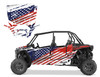 2022 RZR 4 XP 1000 graphics wrap kit with American Flag design
