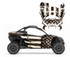 Desert Tan Distressed American Flag wrap graphics kit for Maverick X3