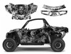 2022 Wildcat XX offroad graphics wrap kit with Flaming Zombie design