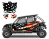 American Tattered Flag wrap graphics for Honda Talon 4