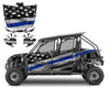 The Thin Blue Line Flag wrap graphics for Honda Talon 4