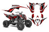 2013-2023 Yamaha Raptor 700r custom graphics wrap kit design 1900 red