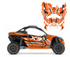 Can am X3 full coverage graphics wrap kit design V2002 Orange