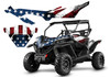 2020-2022 CFMOTO Zforce graphics wrap kit with Speeding Flag design 9105