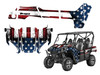Distressed American Flag UTV wrap graphics kit for Kawasaki Teryx 800