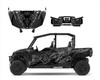 Black Camo flag graphics wrap kit for Polaris General 4 seater