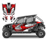Honda Talon 4 graphic decal wrap kit design 3715Red