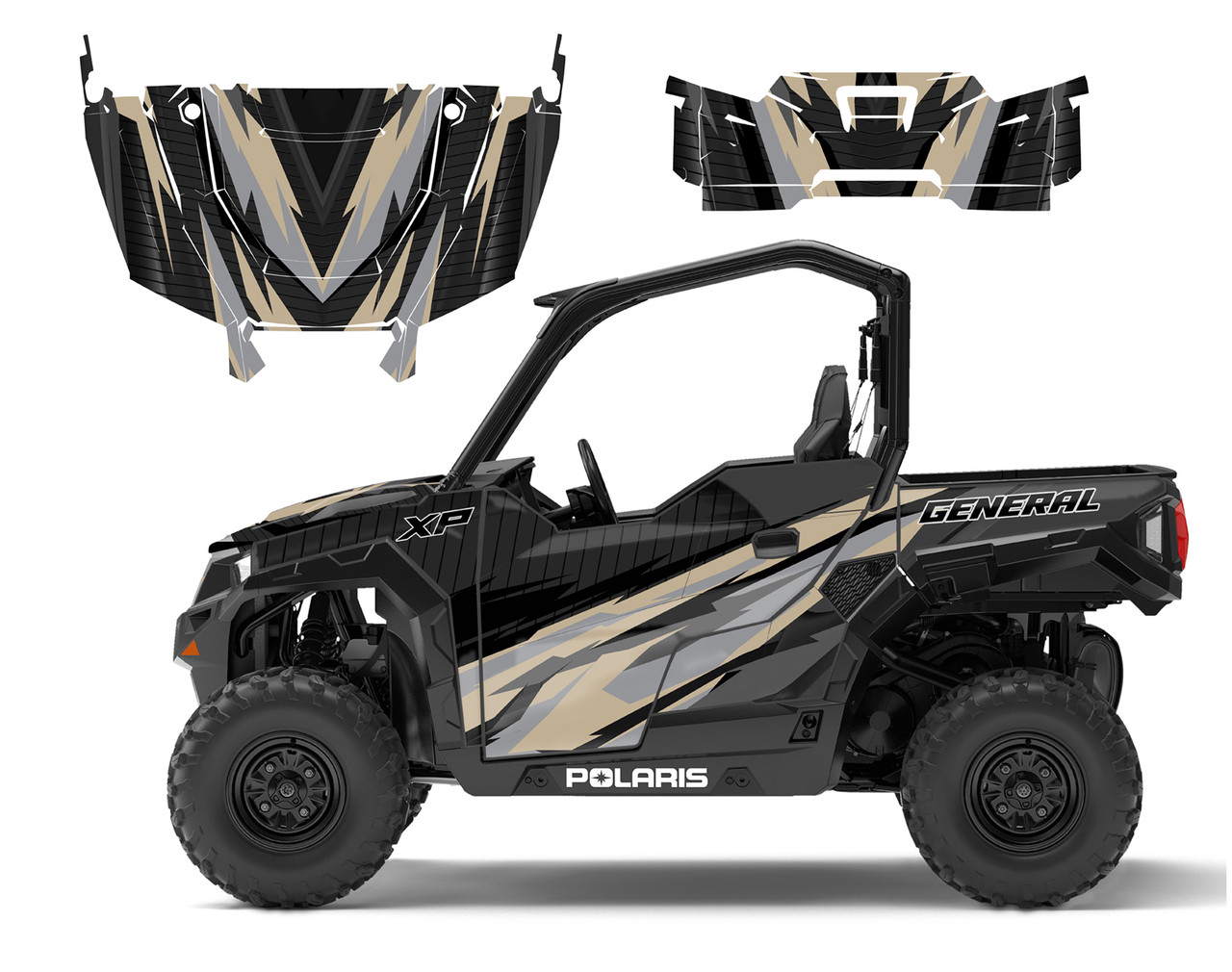 Polaris General 1000 XP graphics decal kit design V1902 Sand Metal