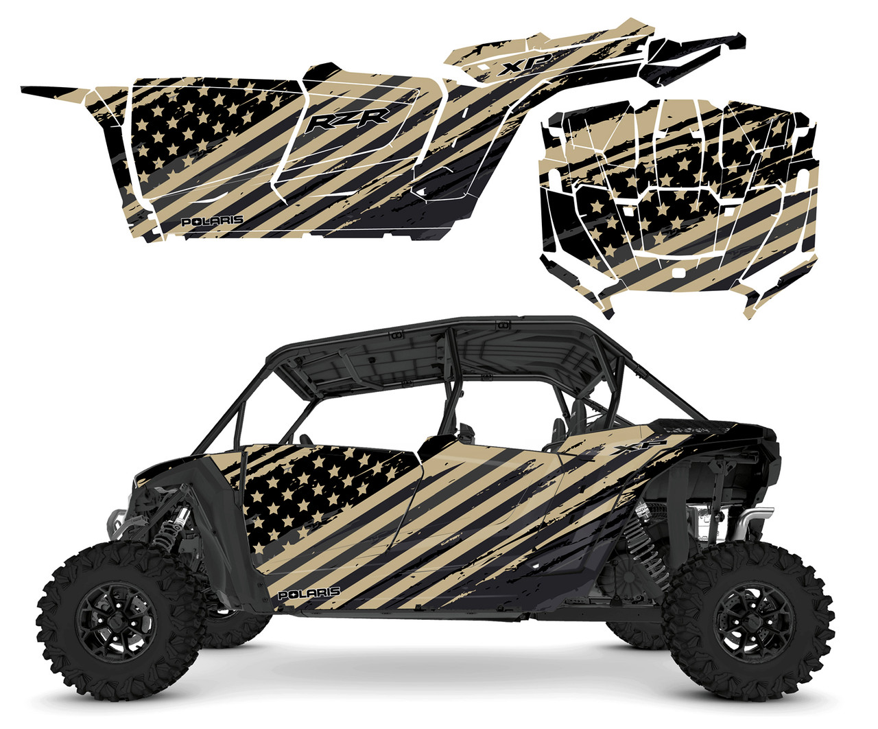 2024 - 2025 RZR4 1000 XP Speeding Flag design 9056
